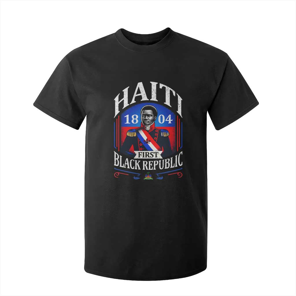 1804 First Black Republic Vintage Graphic T Shirt For Kid Jean Jacques Dessalines Historic TS02 Black Print Your Wear