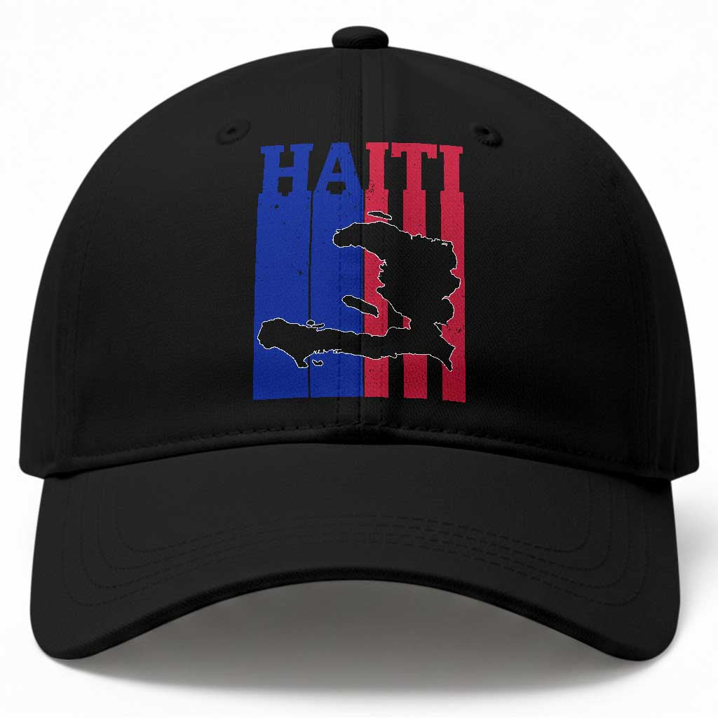 Vintage Retro Map of Haiti Baseball Cap Haitian Heritage Pride Travel Souvenir TS02 Print Your Wear