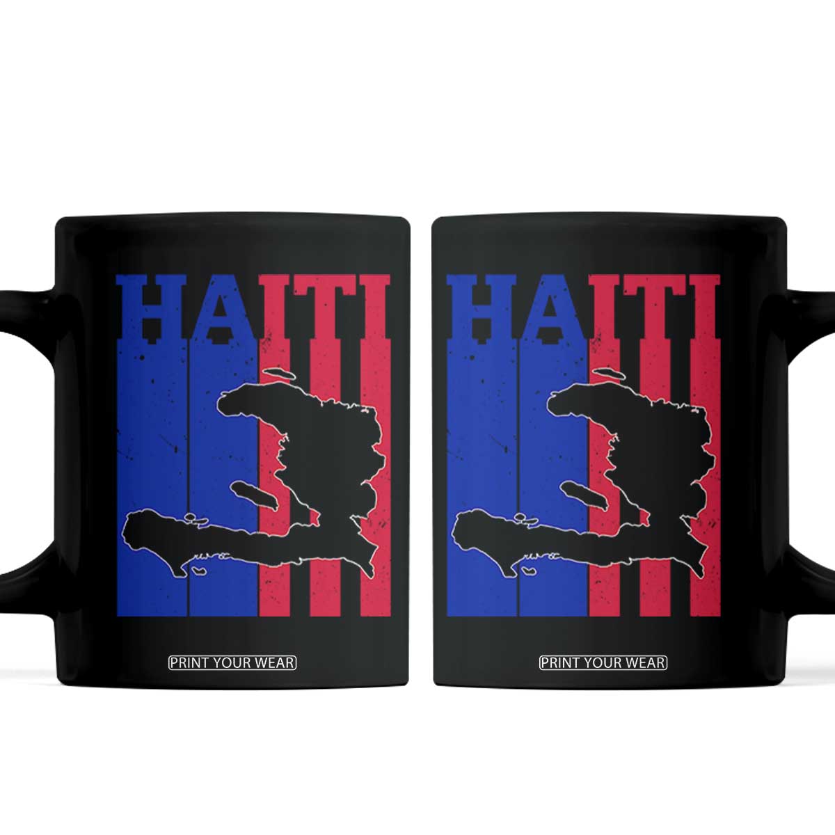 Vintage Retro Map of Haiti Coffee Mug Haitian Heritage Pride Travel Souvenir TS02 Black Print Your Wear
