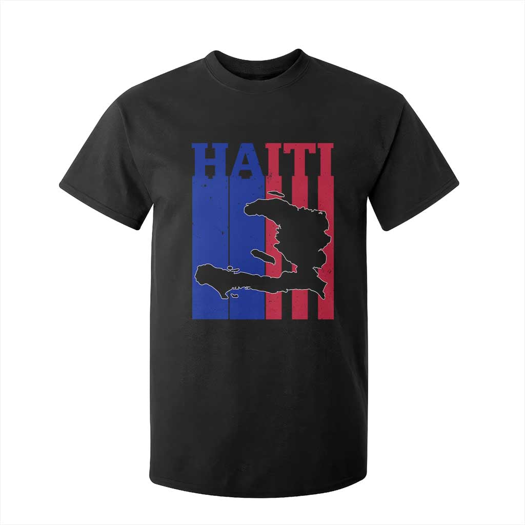 Vintage Retro Map of Haiti T Shirt For Kid Haitian Heritage Pride Travel Souvenir TS02 Black Print Your Wear