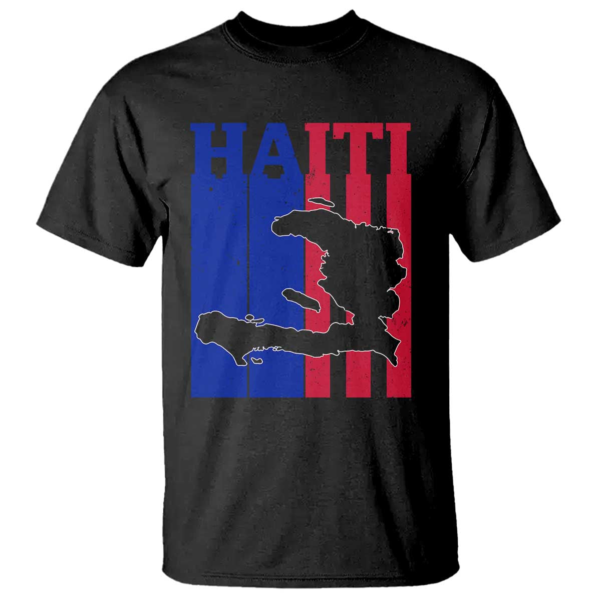 Vintage Retro Map of Haiti T Shirt Haitian Heritage Pride Travel Souvenir TS02 Black Print Your Wear