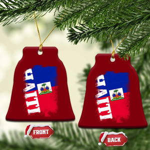 Haiti Flag Distressed Flag Graphic Ceramic Ornament Haitian Heritage Pride TS02 Print Your Wear
