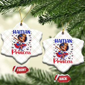 Cute Dabbing Haitian Princess Kids Graphic Ceramic Ornament Haiti Heritage Pride TS02 Print Your Wear