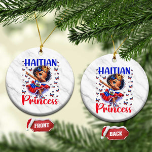 Cute Dabbing Haitian Princess Kids Graphic Ceramic Ornament Haiti Heritage Pride TS02 1pc White Marble Print Your Wear