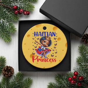 Cute Dabbing Haitian Princess Kids Graphic Ceramic Ornament Haiti Heritage Pride TS02 1pc Yellow Cheese Print Your Wear