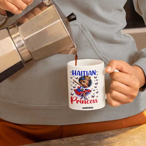 Cute Dabbing Haitian Princess Kids Graphic Coffee Mug Haiti Heritage Pride TS02 Print Your Wear
