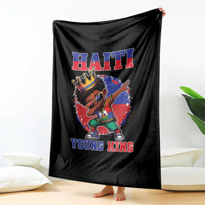 Haiti Young King Dabbing Boy Kids Graphic Throw Blanket Haitian Heritage Pride TS02 Print Your Wear