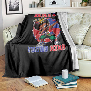 Haiti Young King Dabbing Boy Kids Graphic Throw Blanket Haitian Heritage Pride TS02 Print Your Wear