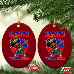 Haiti Young King Dabbing Boy Kids Graphic Ceramic Ornament Haitian Heritage Pride TS02 Print Your Wear