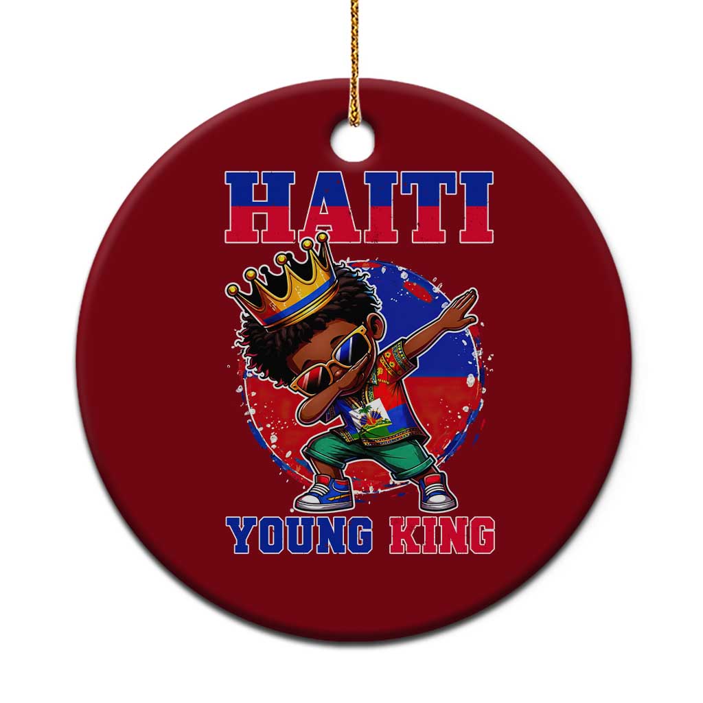 Haiti Young King Dabbing Boy Kids Graphic Ceramic Ornament Haitian Heritage Pride TS02 1pc Red Print Your Wear