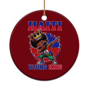 Haiti Young King Dabbing Boy Kids Graphic Ceramic Ornament Haitian Heritage Pride TS02 1pc Red Print Your Wear