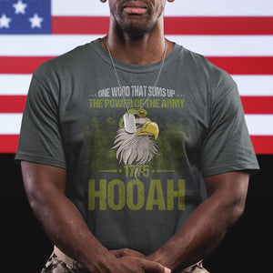 US Soldier T Shirt One Word That Sums Up The Power Of The Army 1775 Hooah TS02 Printyourwear