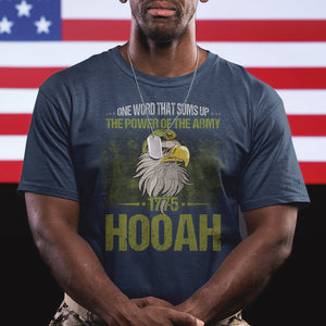 US Soldier T Shirt One Word That Sums Up The Power Of The Army 1775 Hooah TS02 Printyourwear