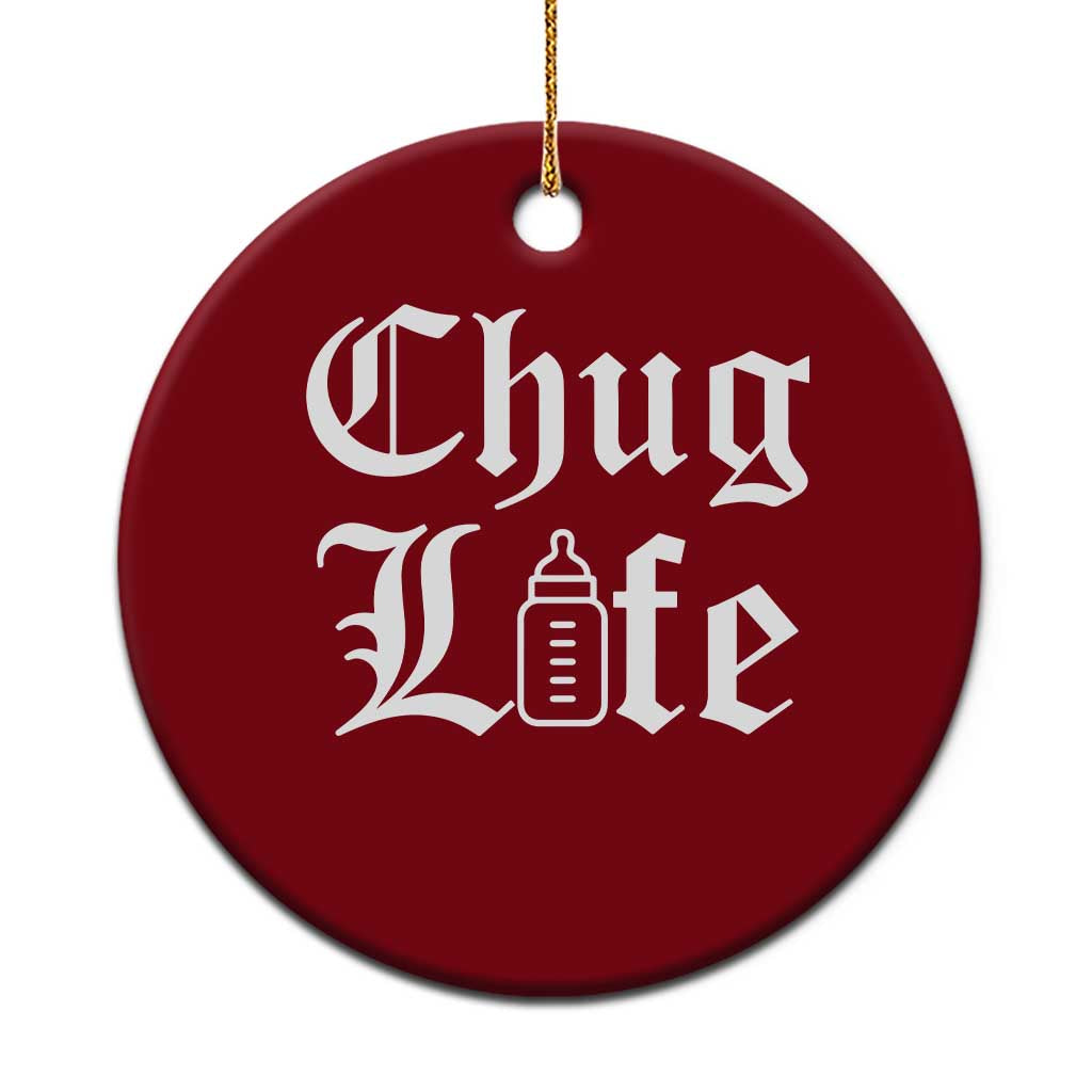 Chug Life Funny Baby Milk Bottle Graphic Ceramic Ornament Hip Hop Parody Milestone Gift TS02 1pc Red Print Your Wear