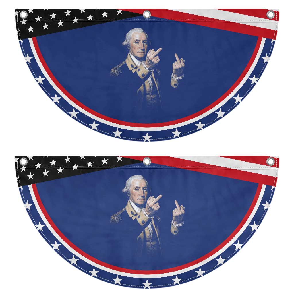 Funny George Washington Middle Fingers Rebel Portrait Patriotic Fan Flag Edgy Classic Oil Painting Parody Humor Graphic TS02 2pcs pack Classic Navy Print Your Wear