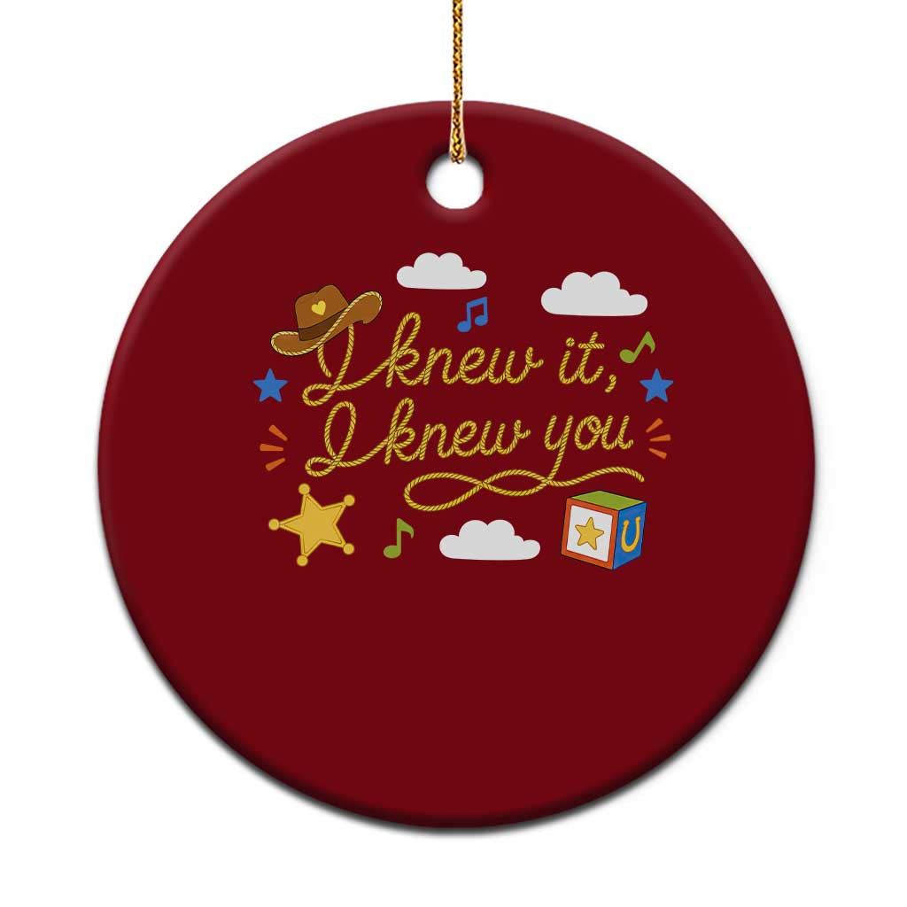 I Knew It I Knew You Funny Western Cowgirl Retro Ceramic Ornament Whimsical Nostalgic Western Graphic TS02 1pc Red Print Your Wear
