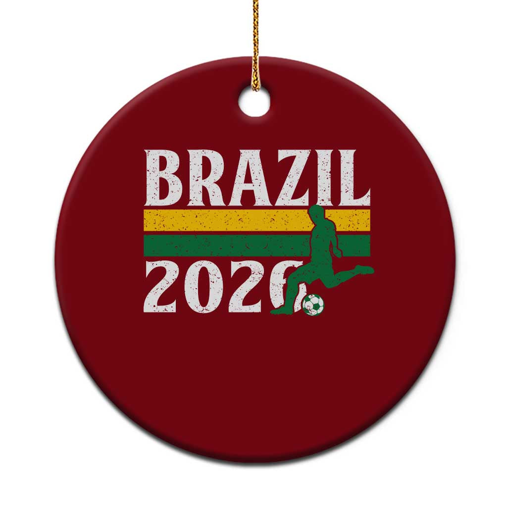 Vintage Brazil 2026 Soccer Player Ceramic Ornament Retro Brasil Futbol Football Fans Sports Lover TS02 1pc Red Print Your Wear