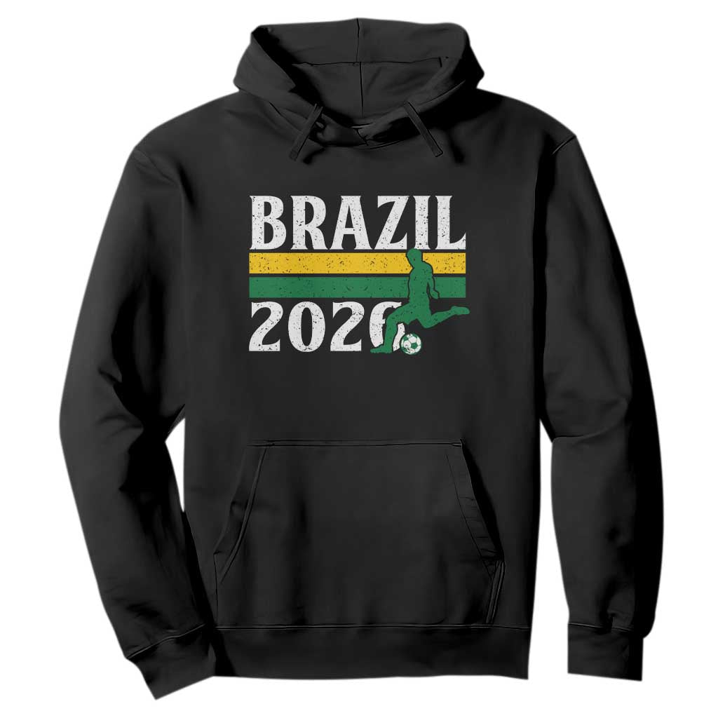 Vintage Brazil 2026 Soccer Player Hoodie Retro Brasil Futbol Football Fans Sports Lover TS02 Black Print Your Wear