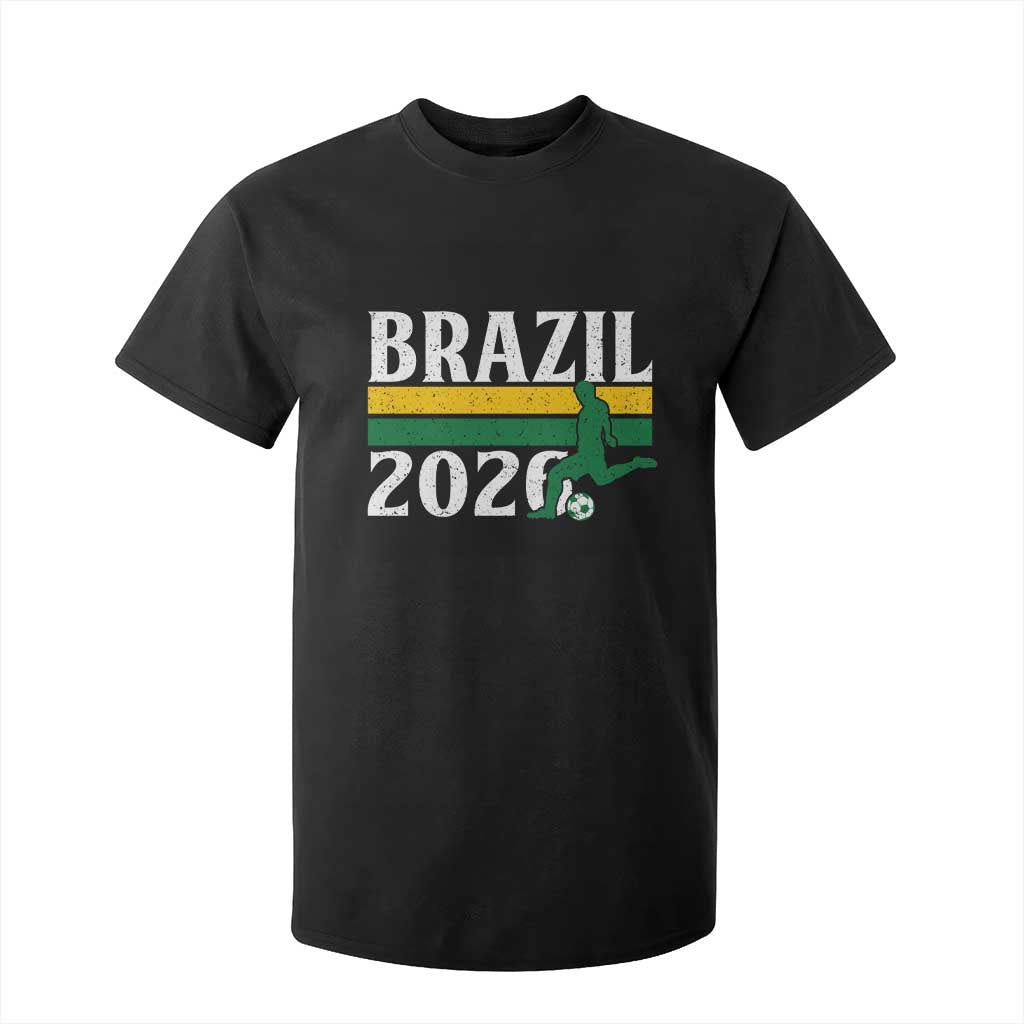 Vintage Brazil 2026 Soccer Player T Shirt For Kid Retro Brasil Futbol Football Fans Sports Lover TS02 Black Print Your Wear