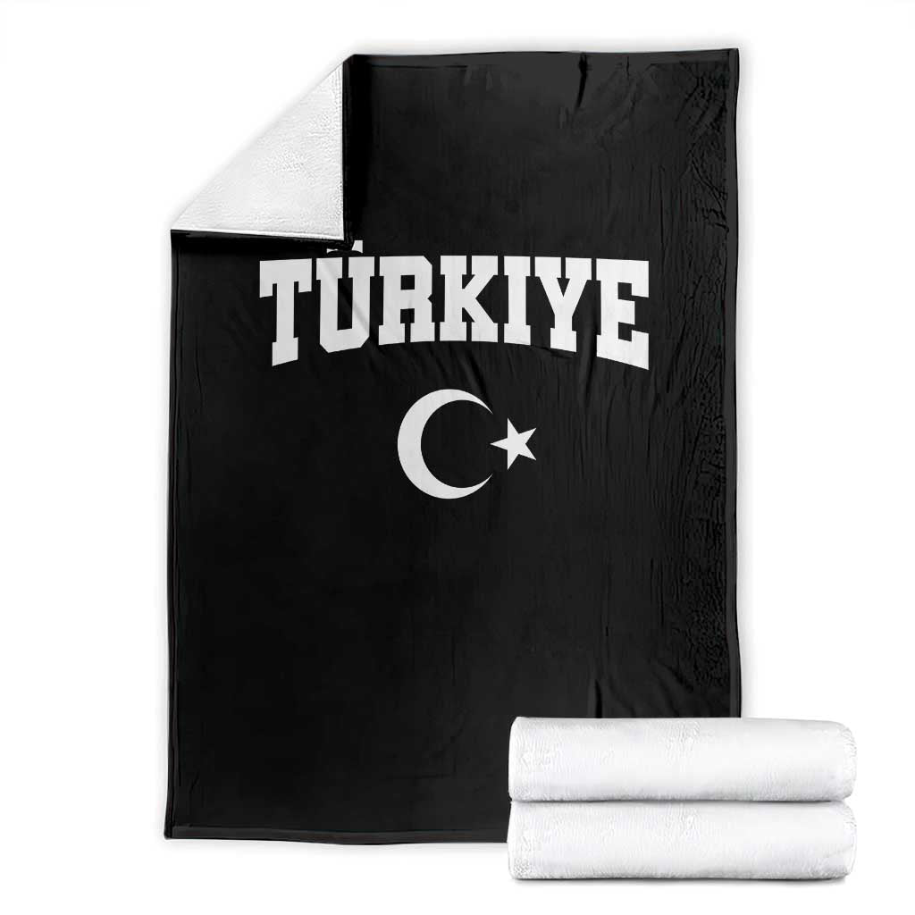 Vintage Proud Türkiye Flag Crescent and Star Throw Blanket Patriotic Turkish Turkey Heritage Pride TS02 Black Print Your Wear