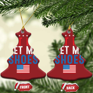 Funny Trump 2024 Christmas Ornament Let Me Get My Shoes American Flag TS02 Christmas Tree Red Print Your Wear