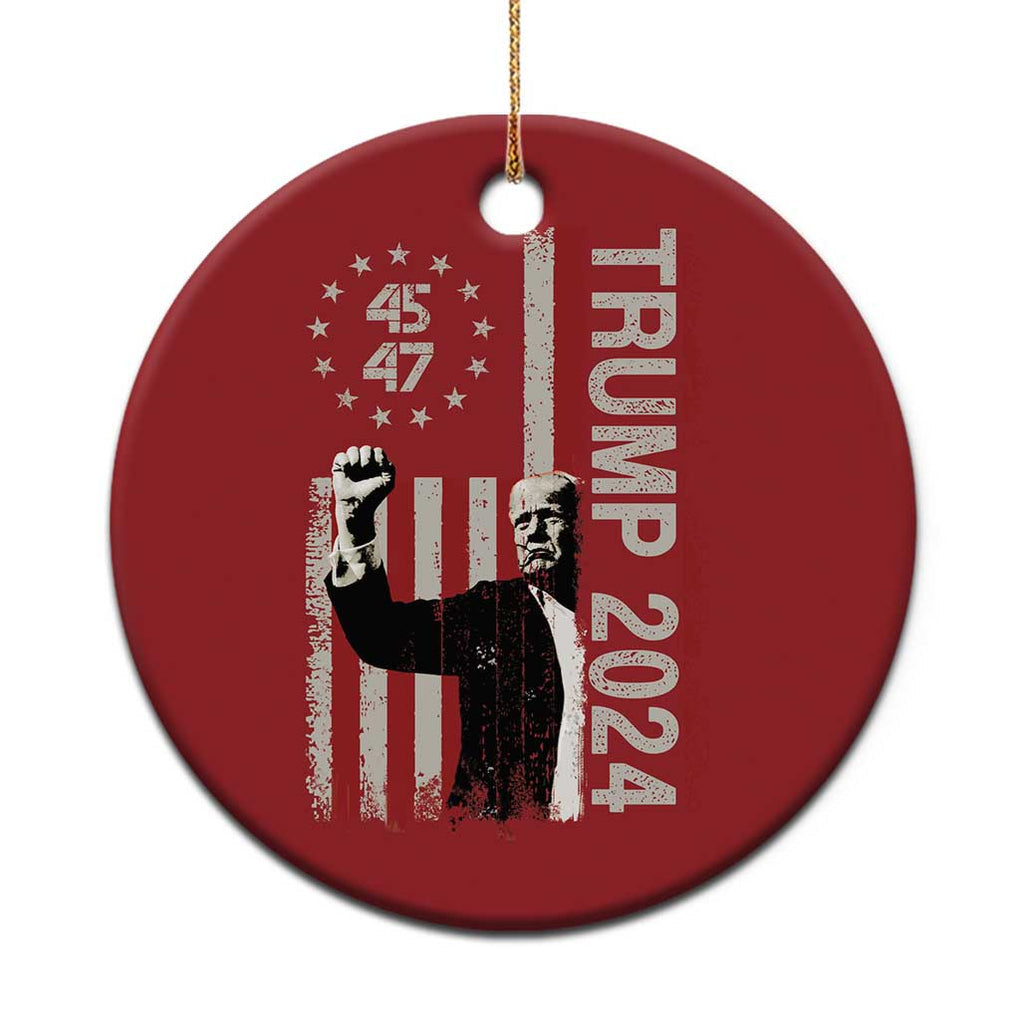 Trump 2024 Christmas Ornament President 45 47 American Betsy Ross Flag TS02 Print Your Wear