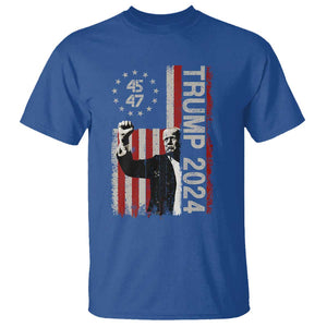 Trump 2024 T Shirt President 45 47 American Betsy Ross Flag TS02 Royal Blue Print Your Wear