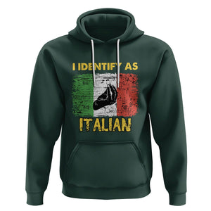 Funny Italian Hoodie I Identify As Italian Pride Hand Gesture Italy TS02 Dark Forest Green Printyourwear