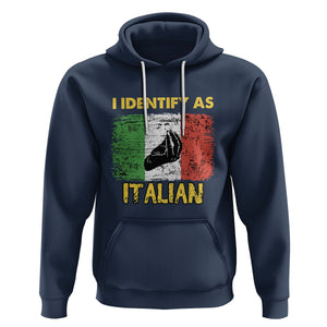 Funny Italian Hoodie I Identify As Italian Pride Hand Gesture Italy TS02 Navy Printyourwear