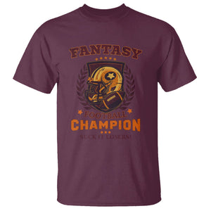 Fantasy Football T Shirt Funny Championship Champ Champion Trophy TS02 Maroon Printyourwear