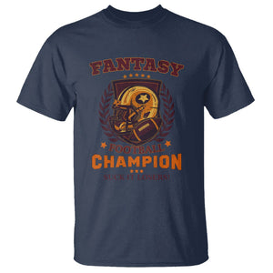 Fantasy Football T Shirt Funny Championship Champ Champion Trophy TS02 Navy Printyourwear