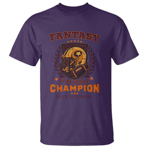 Fantasy Football T Shirt Funny Championship Champ Champion Trophy TS02 Purple Printyourwear