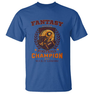 Fantasy Football T Shirt Funny Championship Champ Champion Trophy TS02 Royal Blue Printyourwear