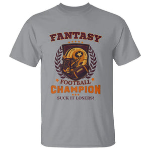 Fantasy Football T Shirt Funny Championship Champ Champion Trophy TS02 Sport Gray Printyourwear