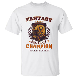 Fantasy Football T Shirt Funny Championship Champ Champion Trophy TS02 White Printyourwear