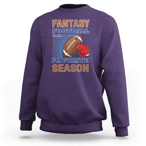 Fantasy Football Is My Favorite Season Sweatshirt TS02 Purple Printyourwear