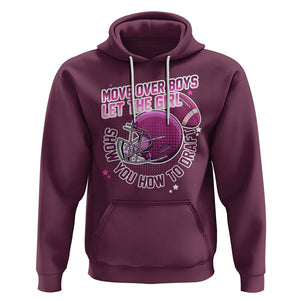 Fantasy Football Hoodie Move Over Boys Girls Draft Party Women TS02 Maroon Printyourwear