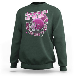 Fantasy Football Sweatshirt Move Over Boys Girls Draft Party Women TS02 Dark Forest Green Printyourwear