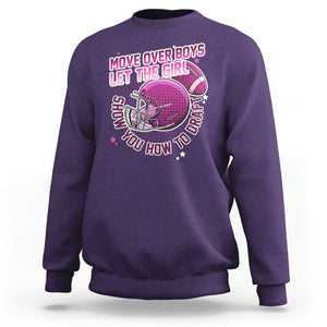 Fantasy Football Sweatshirt Move Over Boys Girls Draft Party Women TS02 Purple Printyourwear