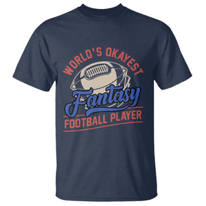 Fantasy Football T Shirt World's Okayest Player TS02 Navy Printyourwear