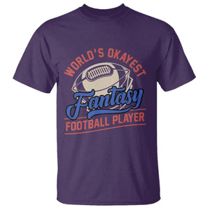 Fantasy Football T Shirt World's Okayest Player TS02 Purple Printyourwear