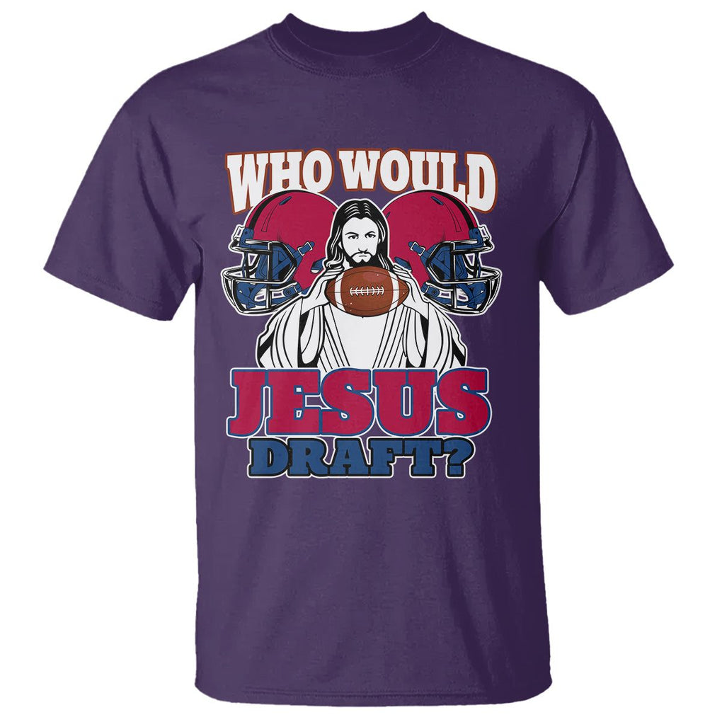 Fantasy Football T Shirt Who Would Jesus Draft Funny Jesus TS02 Purple Printyourwear