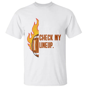 Fantasy Football T Shirt Eat Sleep Check My Lineup Repeat Player TS02 White Printyourwear