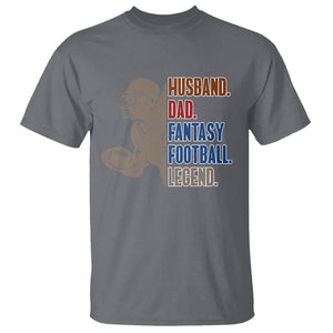 Fantasy Football T Shirt Husband Dad Legend Player Champion Mens TS02 Charcoal Printyourwear