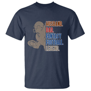 Fantasy Football T Shirt Husband Dad Legend Player Champion Mens TS02 Navy Printyourwear