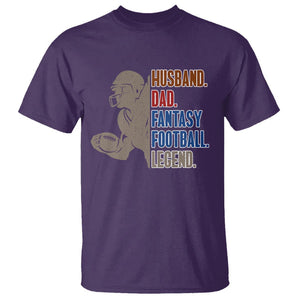 Fantasy Football T Shirt Husband Dad Legend Player Champion Mens TS02 Purple Printyourwear