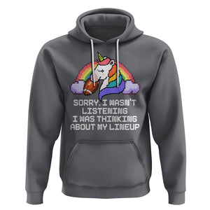 Funny Fantasy Football Hoodie I Wasn't Listening Think About Lineup TS02 Charcoal Printyourwear