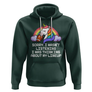 Funny Fantasy Football Hoodie I Wasn't Listening Think About Lineup TS02 Dark Forest Green Printyourwear