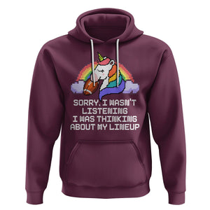 Funny Fantasy Football Hoodie I Wasn't Listening Think About Lineup TS02 Maroon Printyourwear