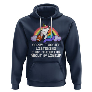 Funny Fantasy Football Hoodie I Wasn't Listening Think About Lineup TS02 Navy Printyourwear